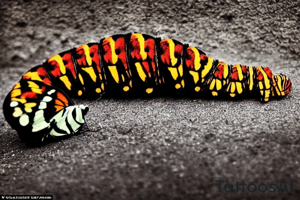 The caterpillar is a prisoner to the streets that conceived it
Its only job is to eat or consume everything around it
In order to protect itself from this mad city
While consuming its environment
The caterpillar begins to notice ways to survive
One thing it noticed is how much the world shuns him
But praises the butterfly
The butterfly represents the talent, the thoughtfulness
And the beauty within the caterpillar
But having a harsh outlook on life
The caterpillar sees the butterfly as weak
And figures out a way to pimp it to his own benefits
Already surrounded by this mad city
The caterpillar goes to work on the cocoon
Which institutionalizes him
He can no longer see past his own thoughts
He's trapped
When trapped inside these walls certain ideas take root, such as
Going home, and bringing back new concepts to this mad city
The result?
Wings begin to emerge, breaking the cycle of feeling stagnant
Finally free, the butterfly sheds light on situations
That the caterpillar never considered, ending the internal struggle
Although the butterfly and caterpillar are completely different
They are one and the same tattoo idea