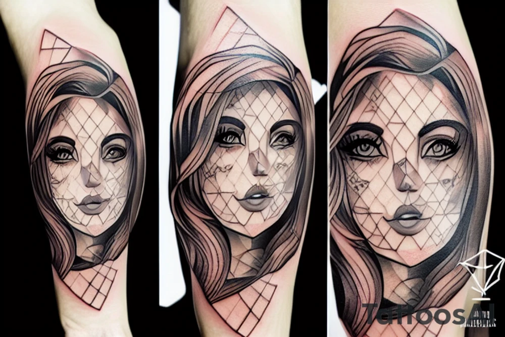 beautiful portrait tattoo idea
