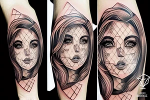 beautiful portrait tattoo idea