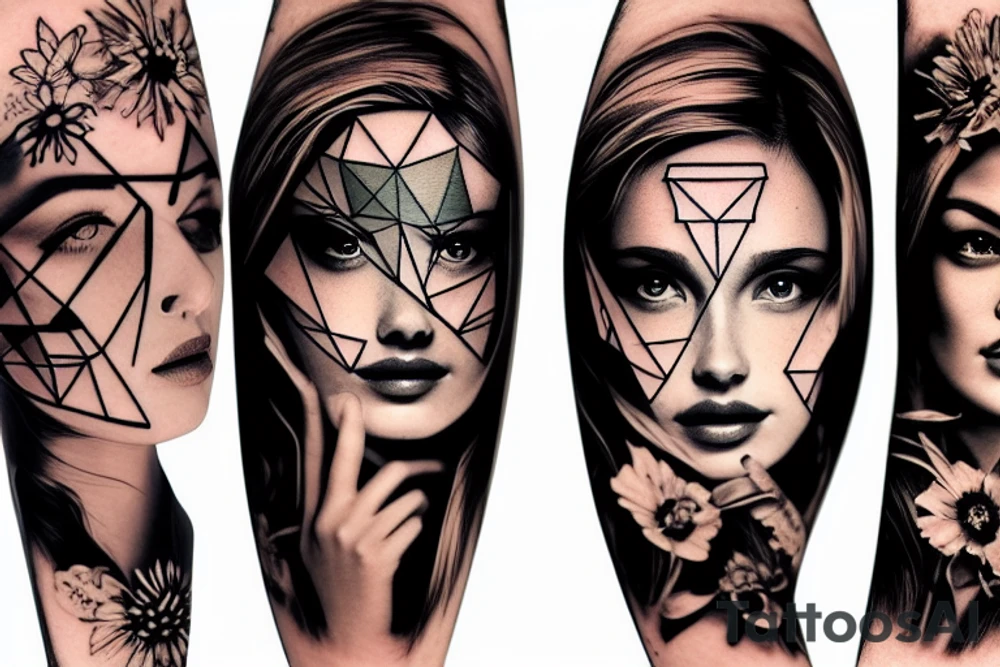 beautiful portrait tattoo idea