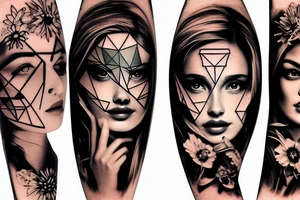 beautiful portrait tattoo idea