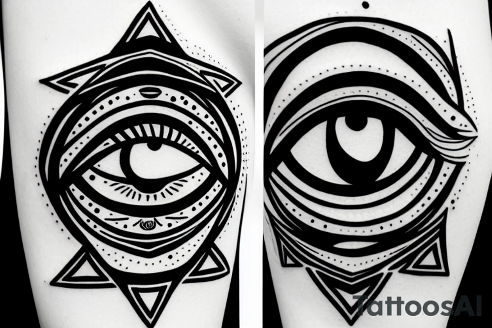all-seeing eye on earth tattoo idea