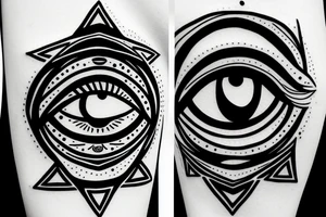 all-seeing eye on earth tattoo idea