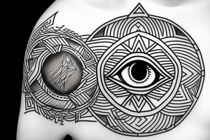 all-seeing eye on earth tattoo idea