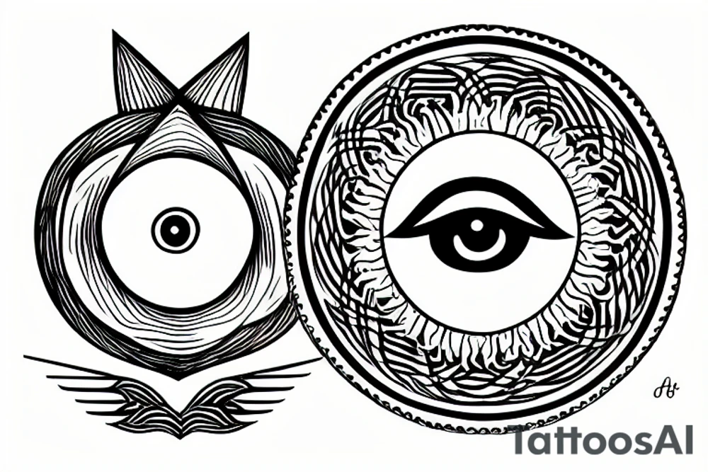 all seeing eye in the air tattoo idea