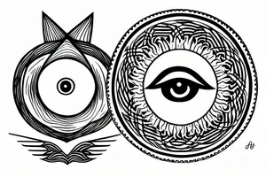 all seeing eye in the air tattoo idea