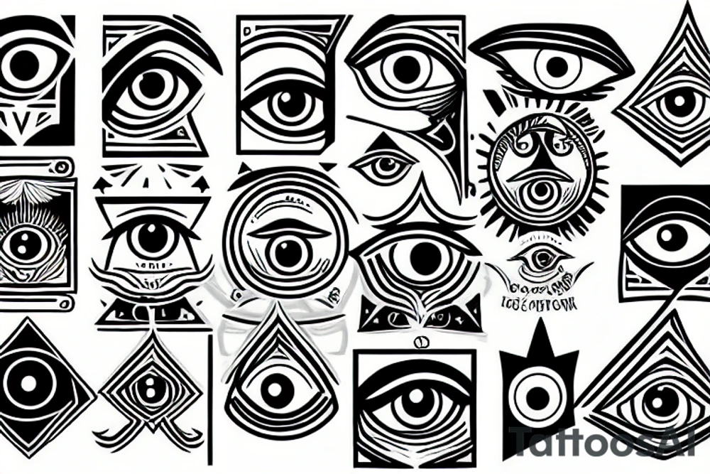 all seeing eye in the air tattoo idea