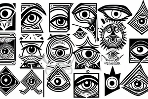 all seeing eye in the air tattoo idea
