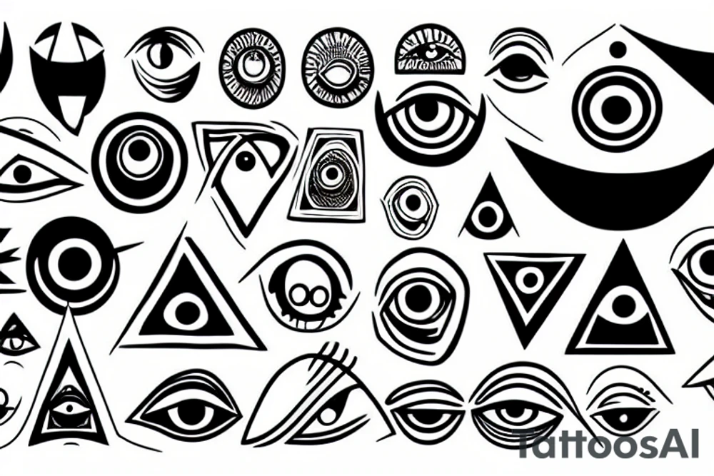 all seeing eye in the air tattoo idea