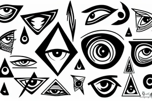 all seeing eye in the air tattoo idea