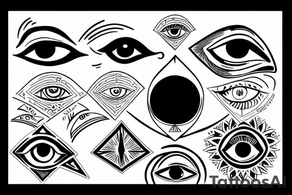 all-seeing eye on the pyramid tattoo idea