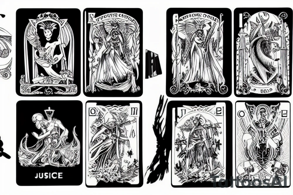 justice tarot card tattoo idea