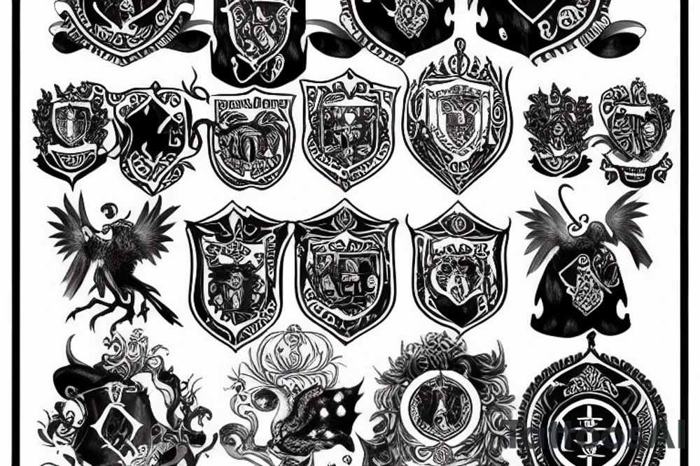 coat of arms in the eye tattoo idea