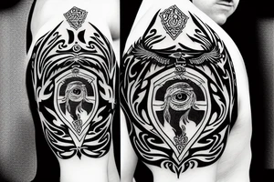 coat of arms in the eye tattoo idea