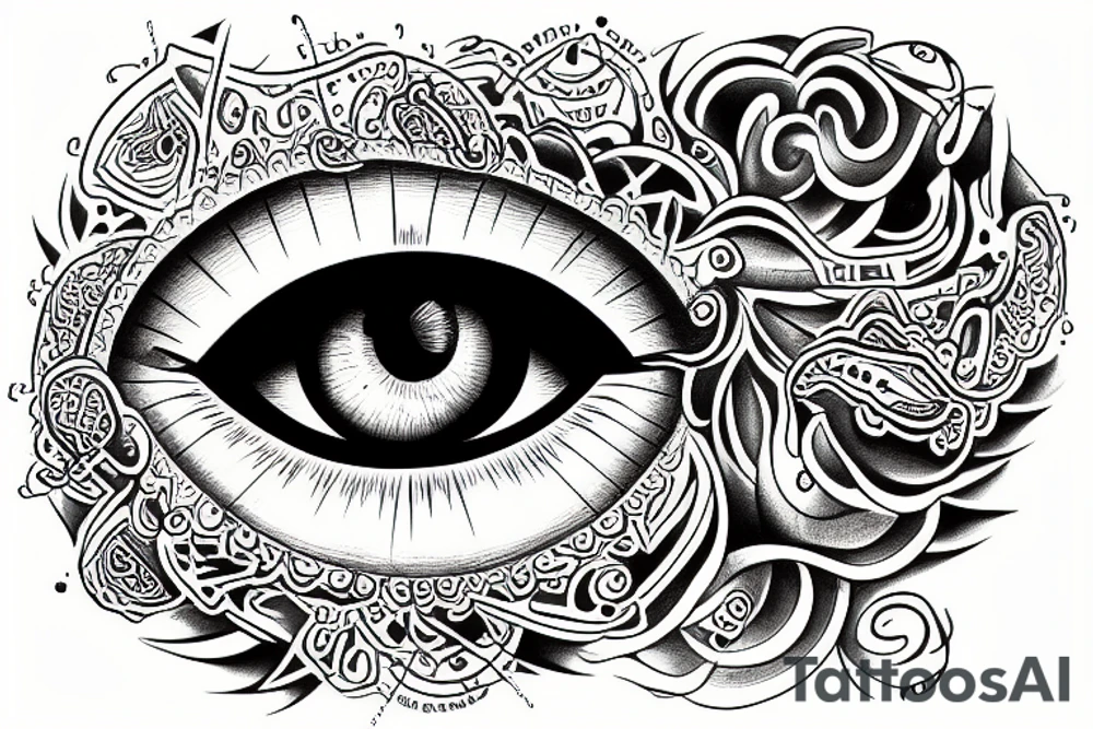 great eye of wisdom tattoo idea