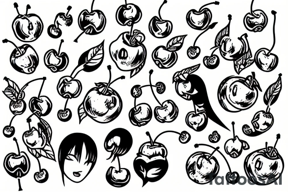 twp cherries tattoo idea