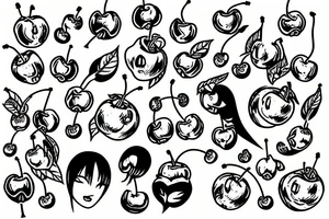 twp cherries tattoo idea