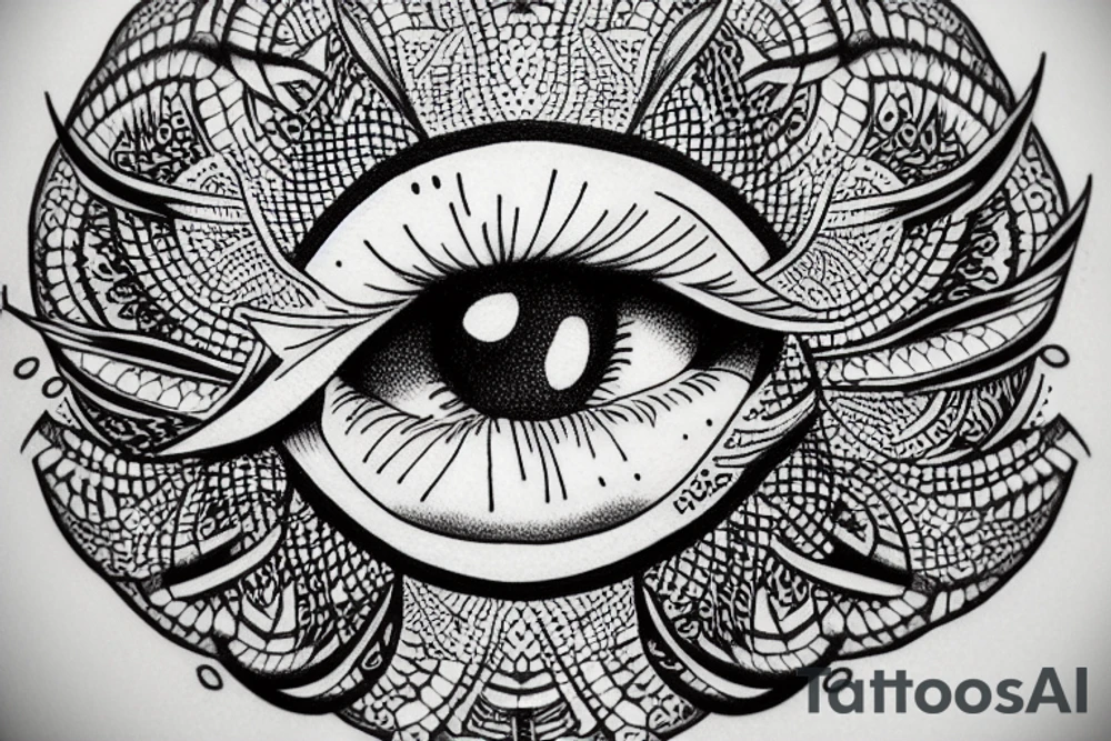 great eye of wisdom tattoo idea
