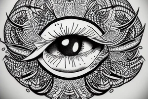 great eye of wisdom tattoo idea
