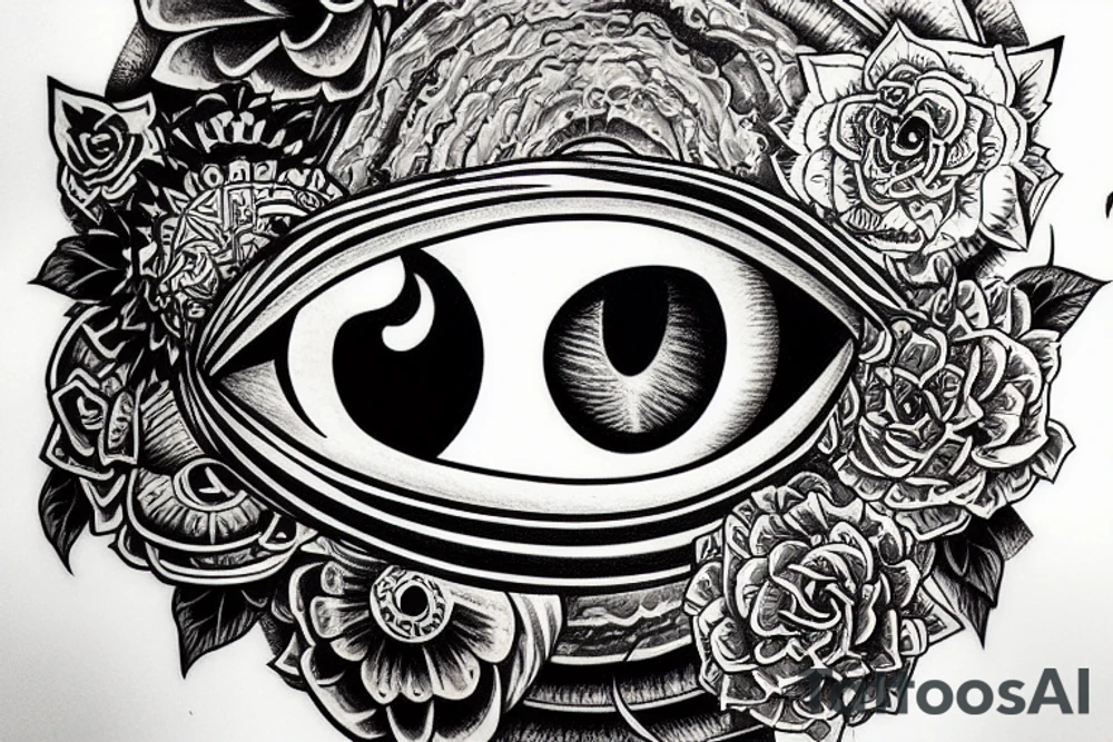 great eye of wisdom tattoo idea