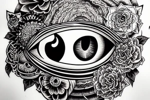 great eye of wisdom tattoo idea