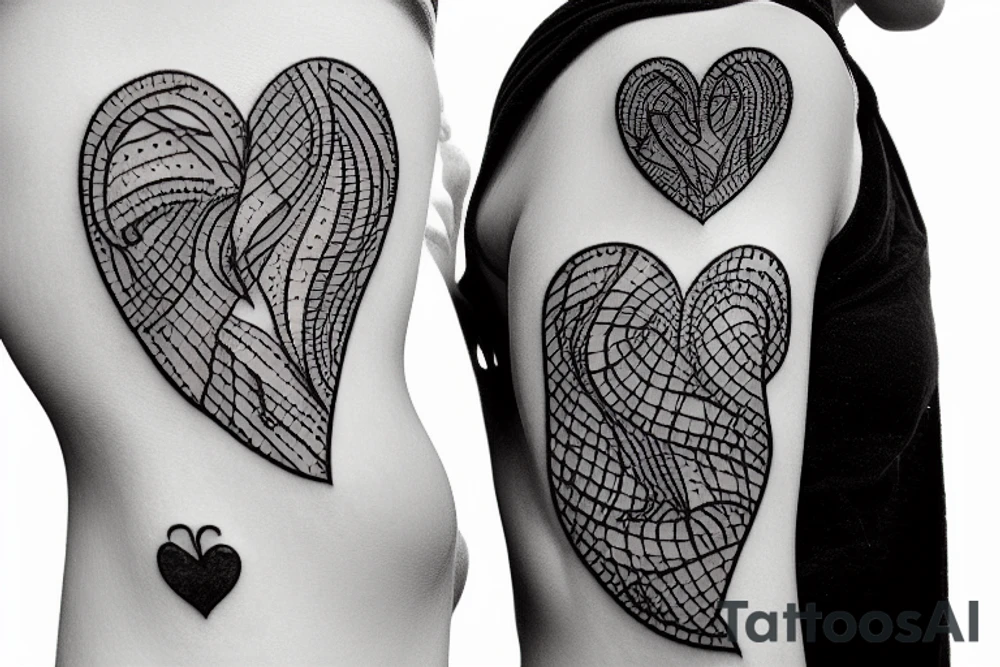 An ace of hearts with an anatomically correct heart tattoo idea