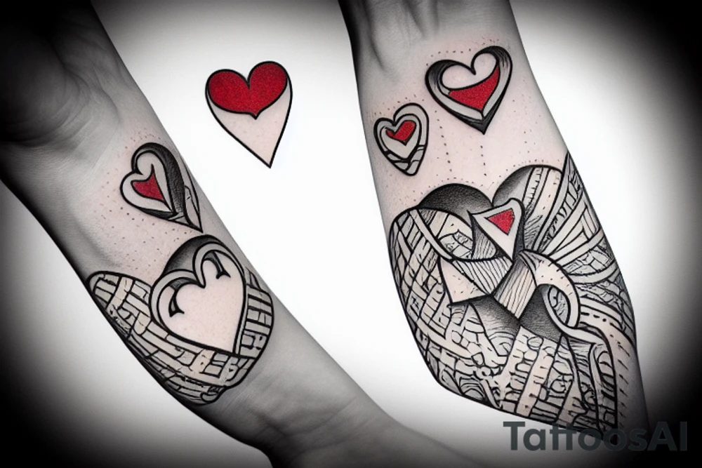 An ace of hearts with an anatomically correct heart tattoo idea An ace of hearts with an anatomically correct heart tattoo idea