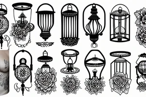 Oil lamp lantern tattoo idea