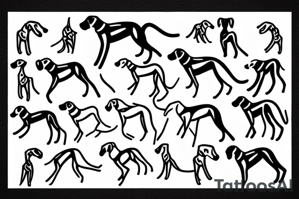 whippet running tattoo idea