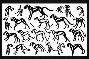 whippet running tattoo idea