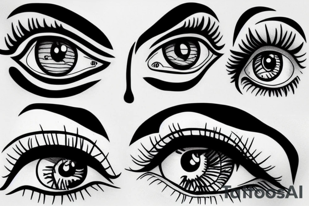 Eye lines tattoo idea
