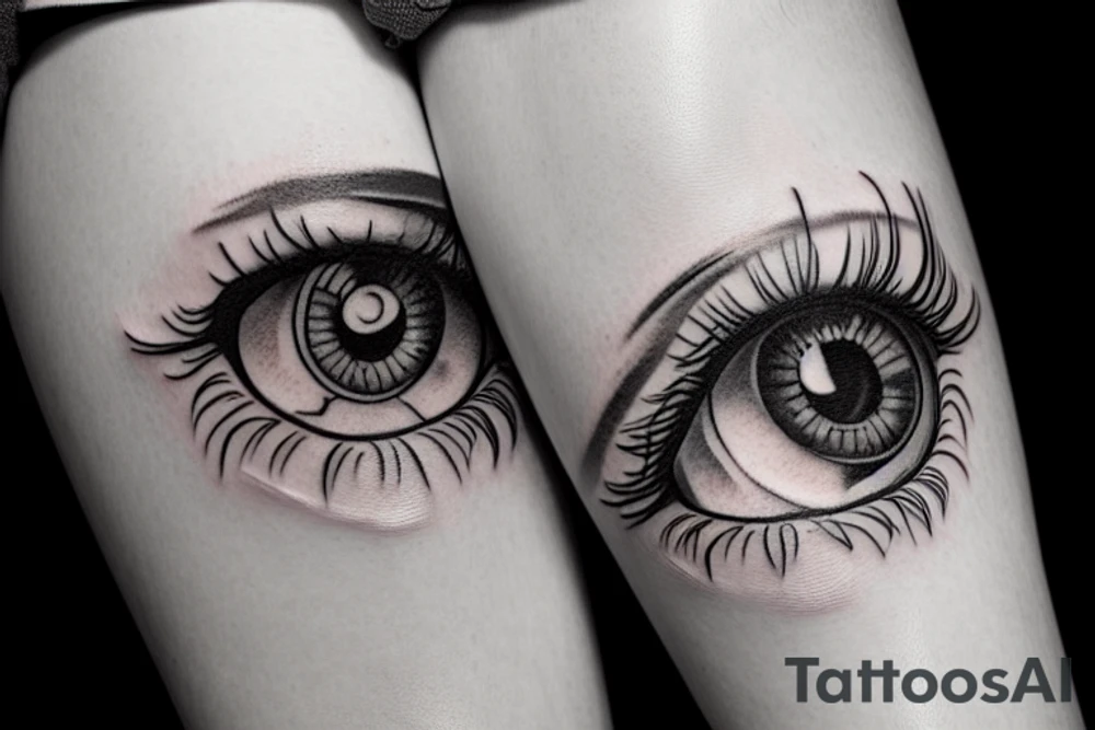 Eye realistic tattoo idea