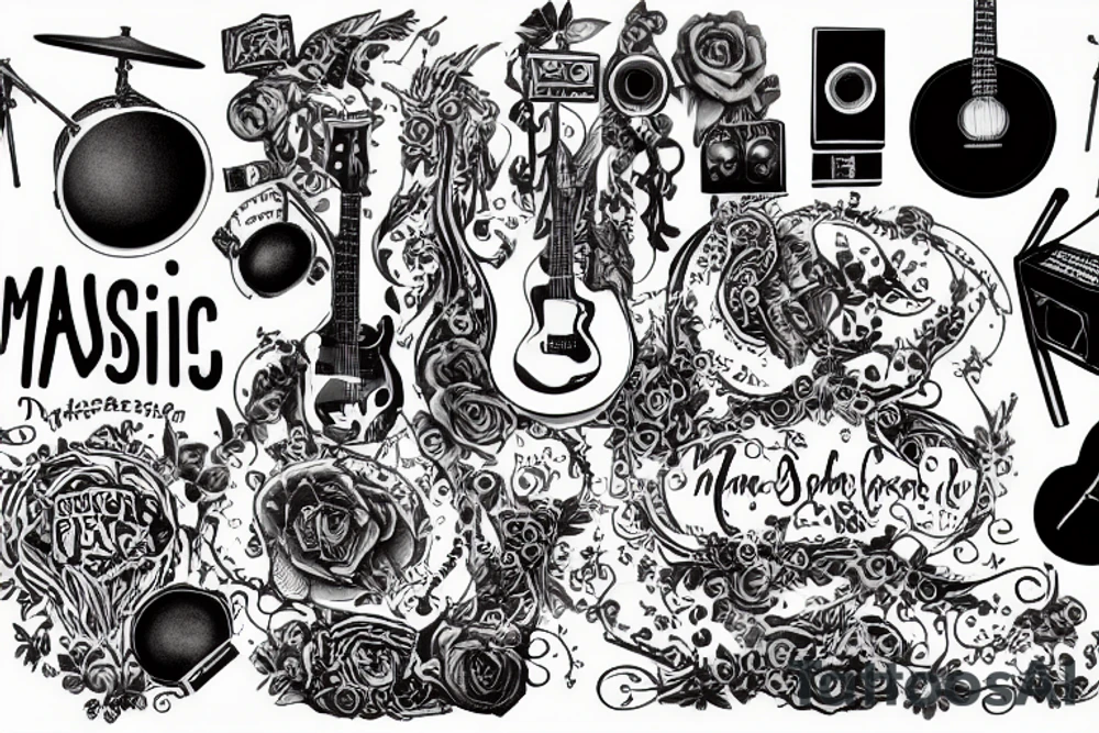 Something that represents my passion for music and how much music is important for me tattoo idea