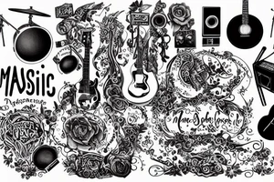 Something that represents my passion for music and how much music is important for me tattoo idea