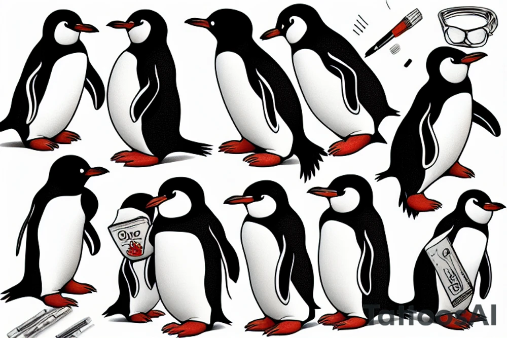 penguin tattoo idea
