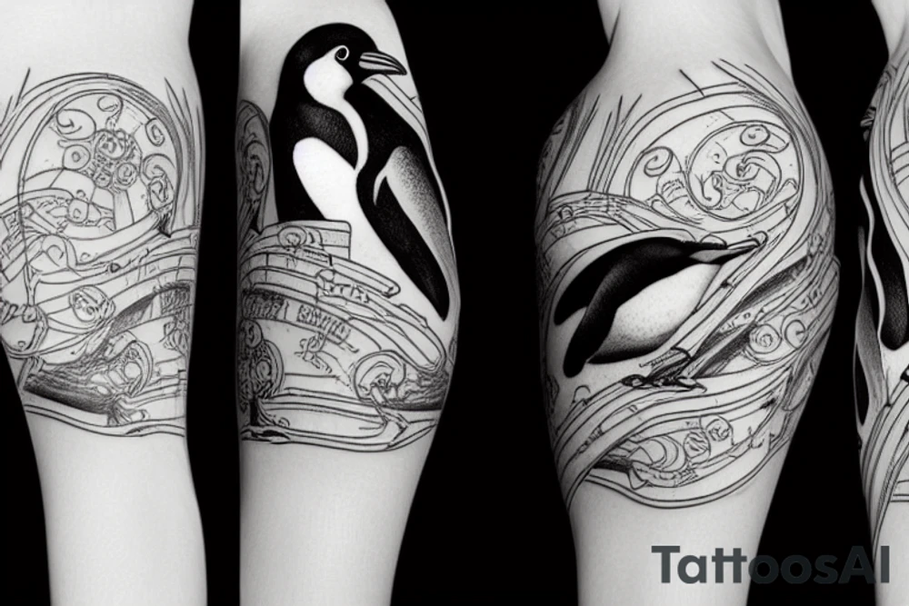 penguin tattoo idea
