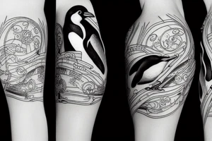 penguin tattoo idea