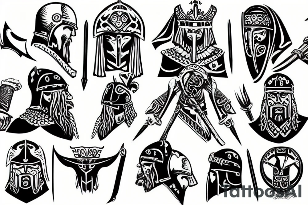 Wikinger gladiator tattoo idea
