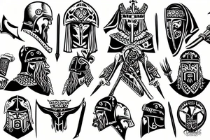 Wikinger gladiator tattoo idea
