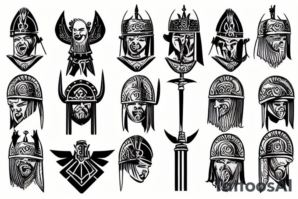 Wikinger gladiator tattoo idea