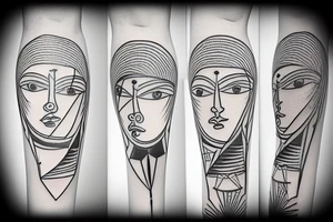 Picasso line tattoo idea