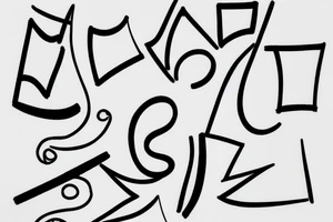 Simple and small Picasso in lines tattoo idea