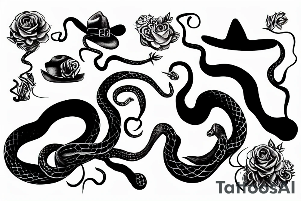 snake In hat tattoo idea