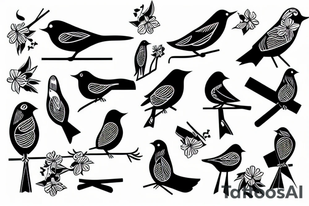 A bird with a cigarette tattoo idea