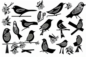 A bird with a cigarette tattoo idea