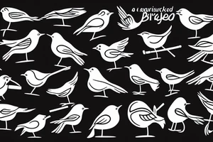 A bird with a cigarette tattoo idea