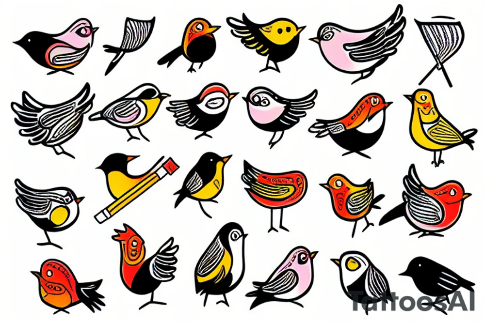 A bird with a cigarette tattoo idea