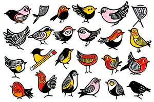A bird with a cigarette tattoo idea