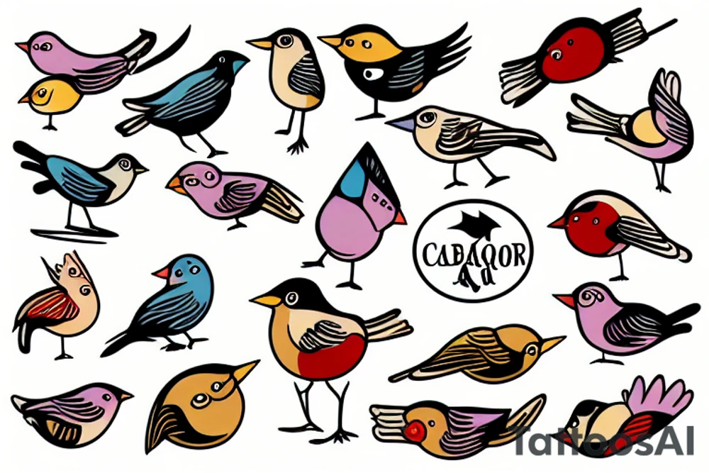 A bird with a cigar tattoo idea