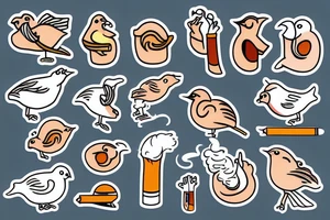 A bird smoking a cigar tattoo idea